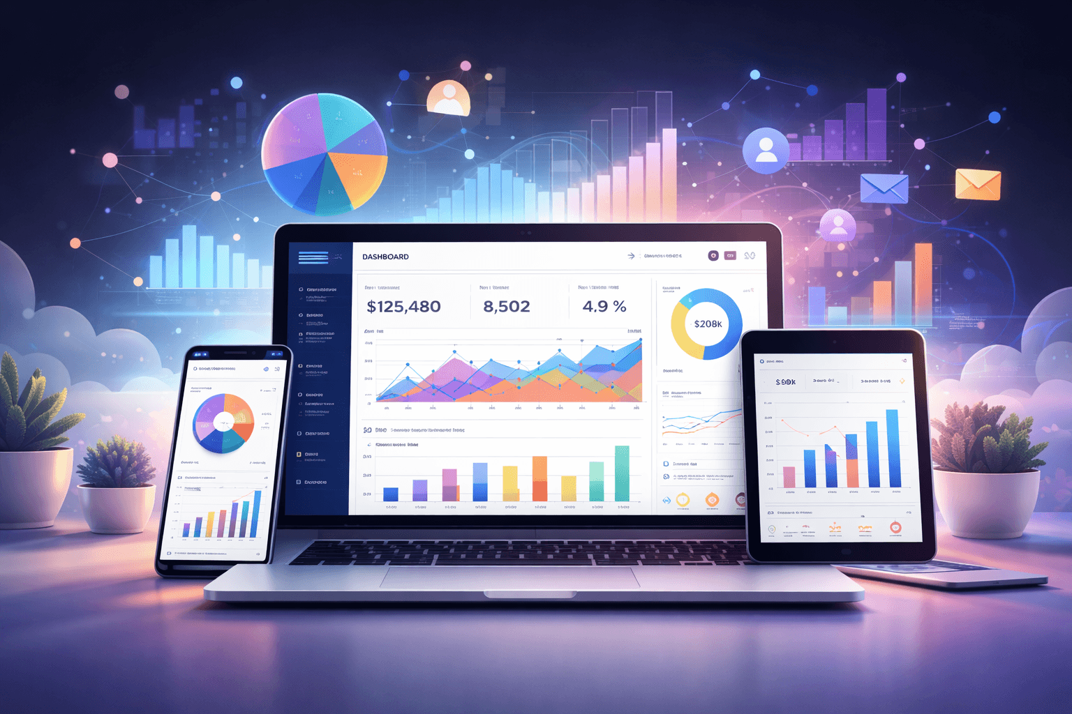 Mockup du produit sur différents écrans